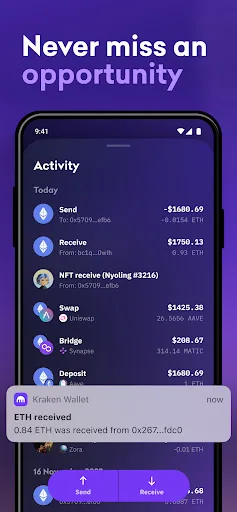 Kraken Wallet: Crypto & NFT 软件截图