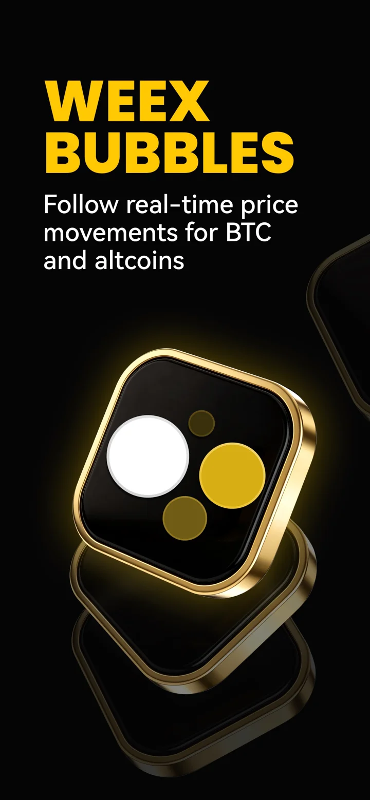 WEEX Bubbles: Track BTC price 软件截图
