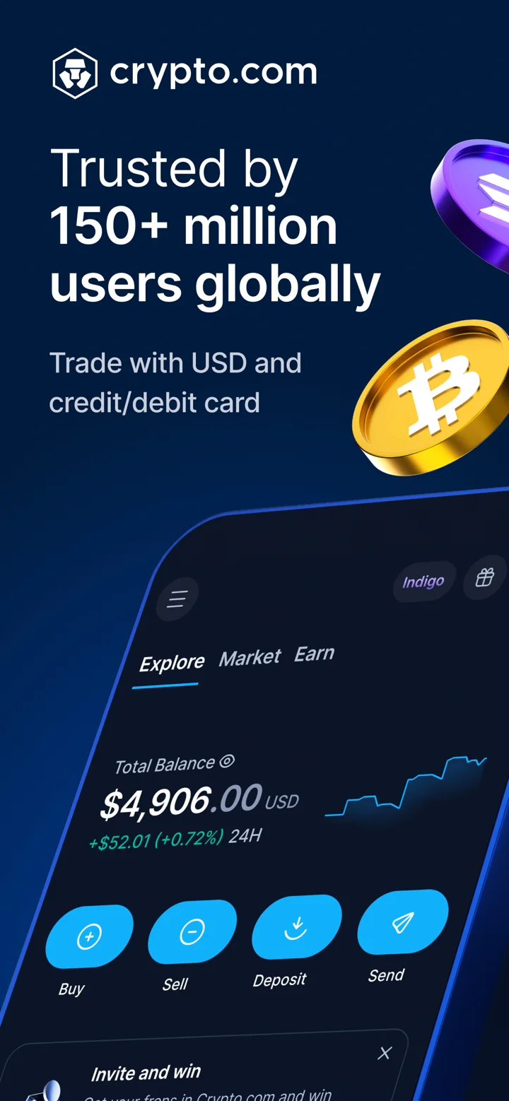 Crypto.com: Buy BTC, ETH & CRO 软件截图