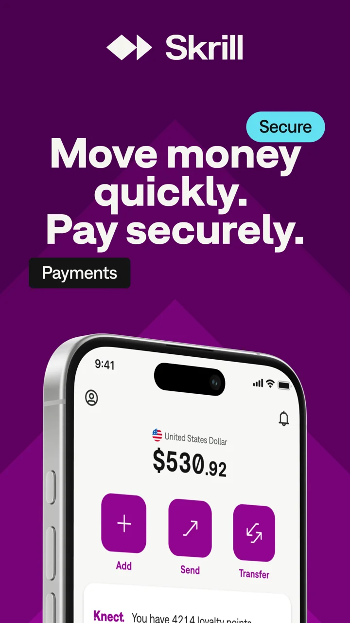 Skrill - Pay & Transfer Money 软件截图