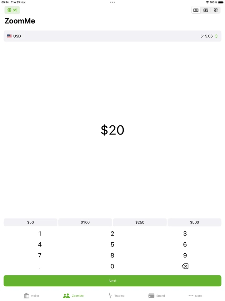 CoinZoom Buy, Spend, Send BTC 软件截图
