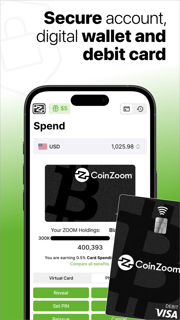 CoinZoom Buy, Spend, Send BTC 软件截图