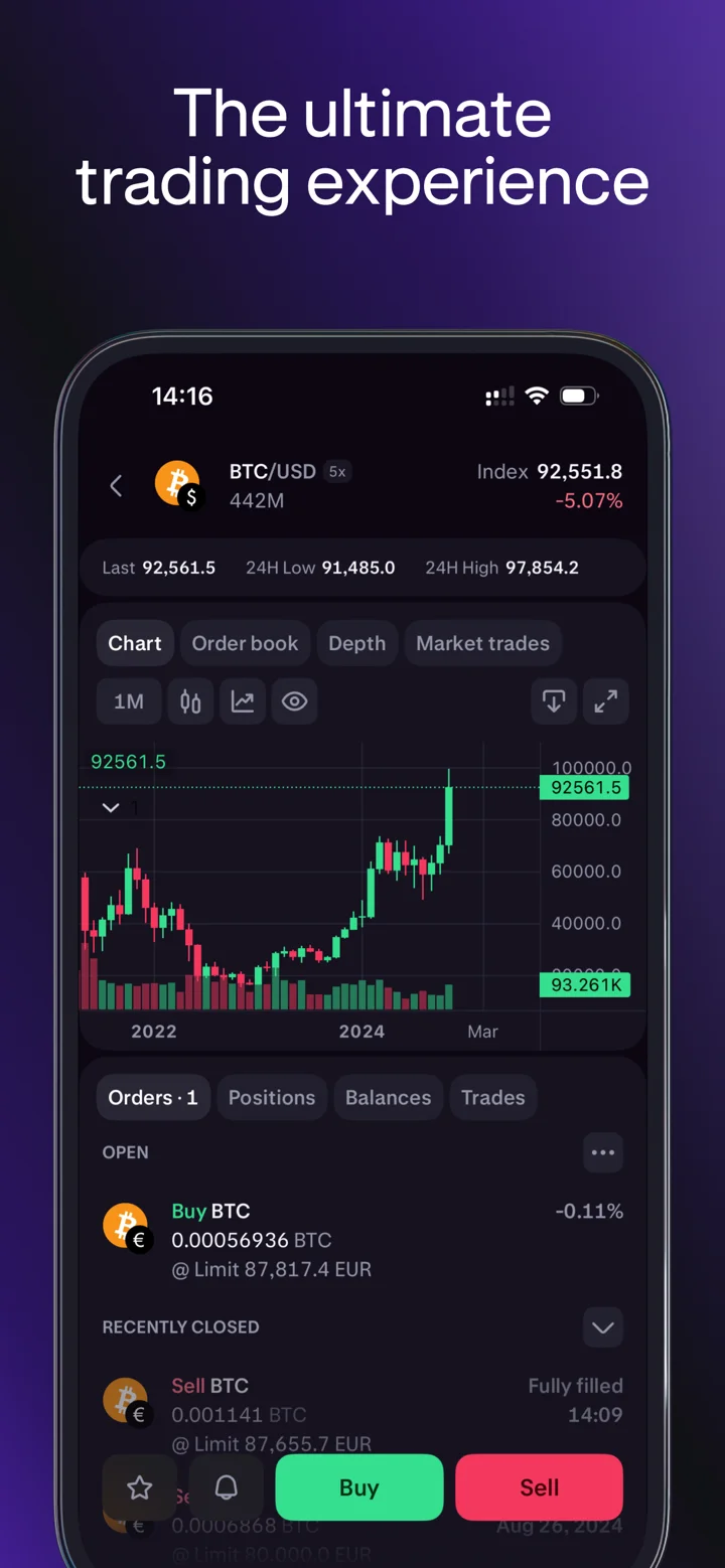 Kraken Pro: Advanced Trading 软件截图