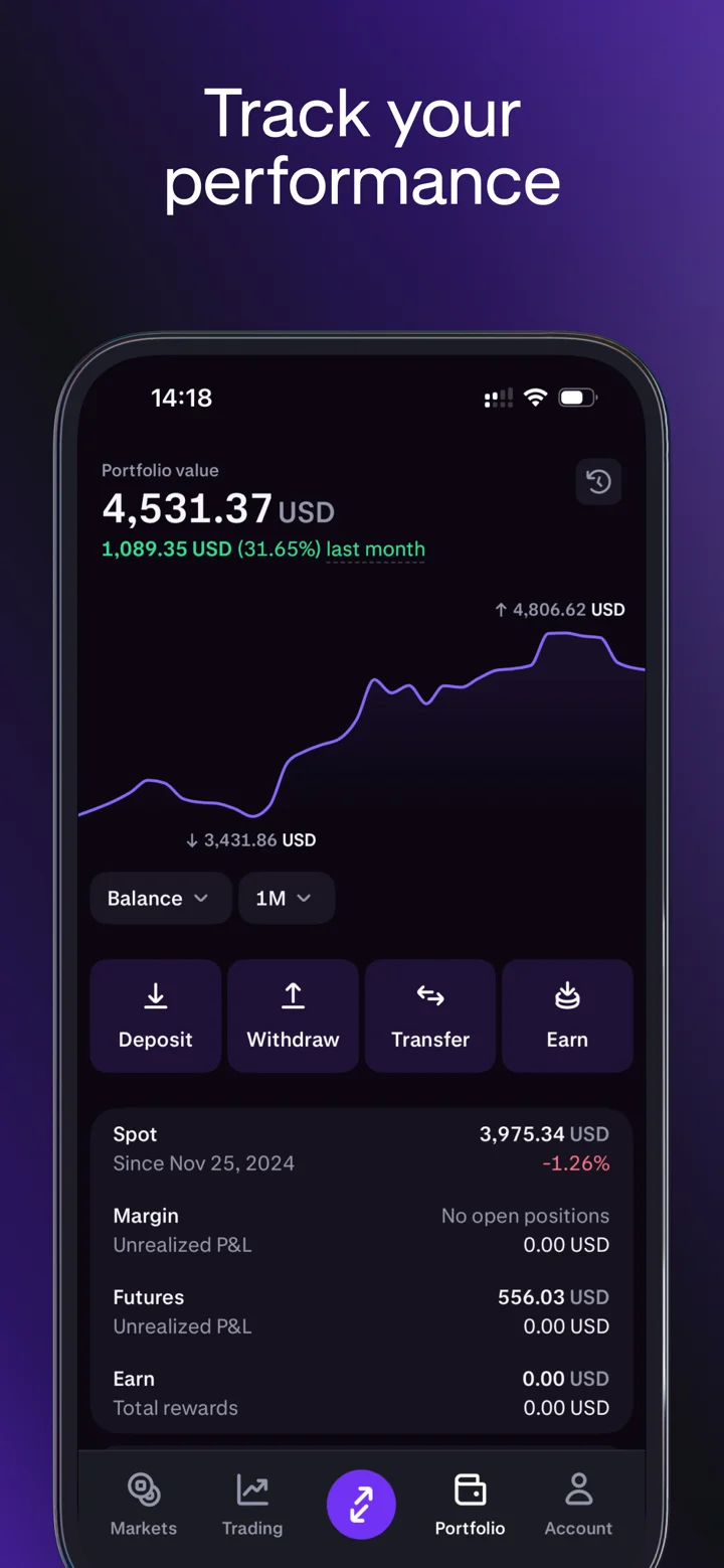 Kraken Pro: Advanced Trading 软件截图