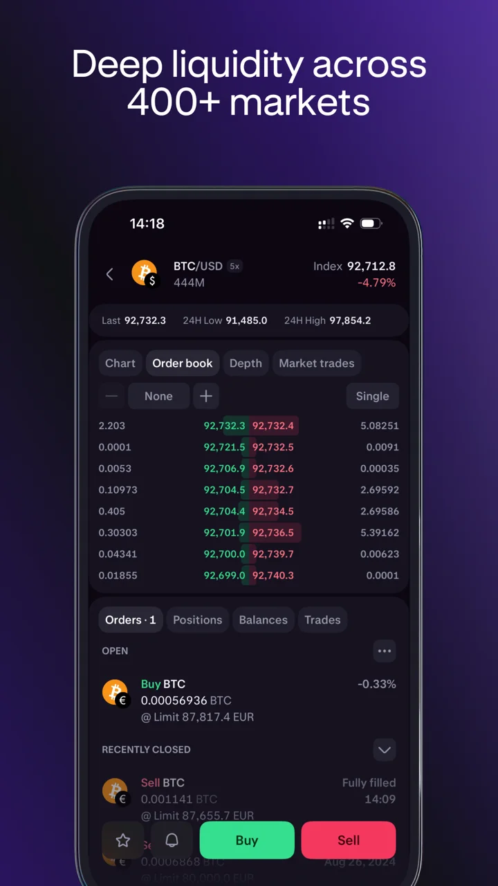Kraken Pro: Advanced Trading 软件截图