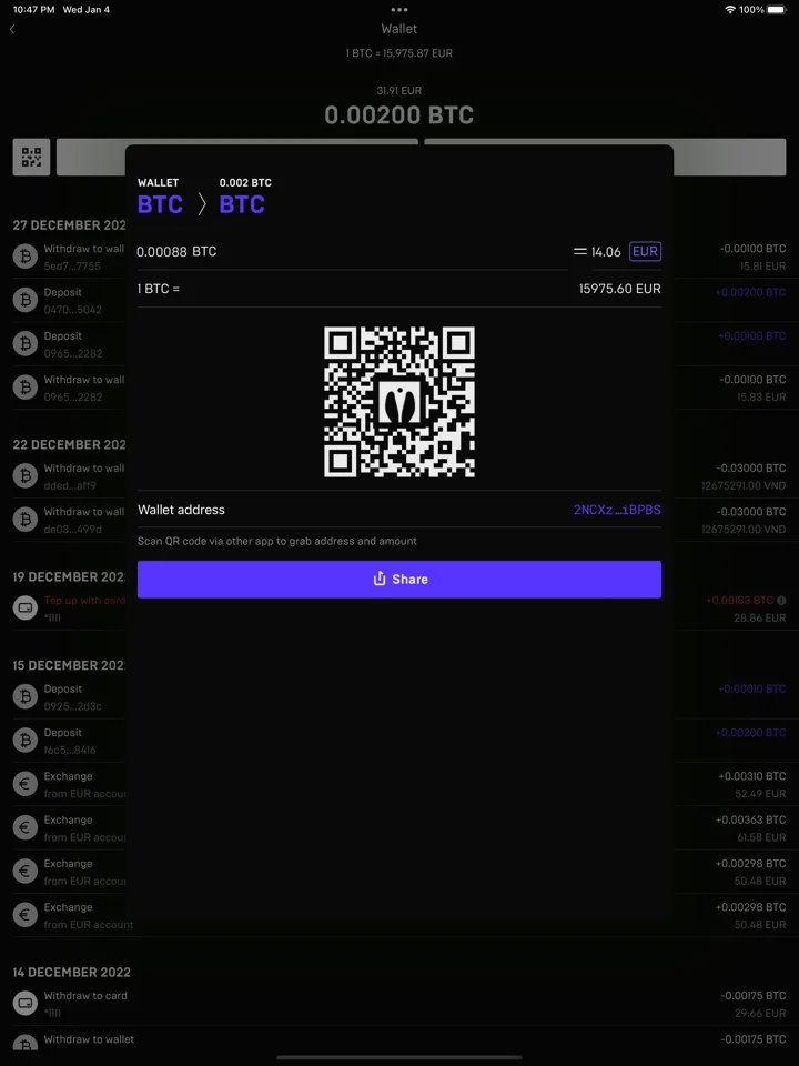 Mercuryo Bitcoin Cryptowallet 软件截图