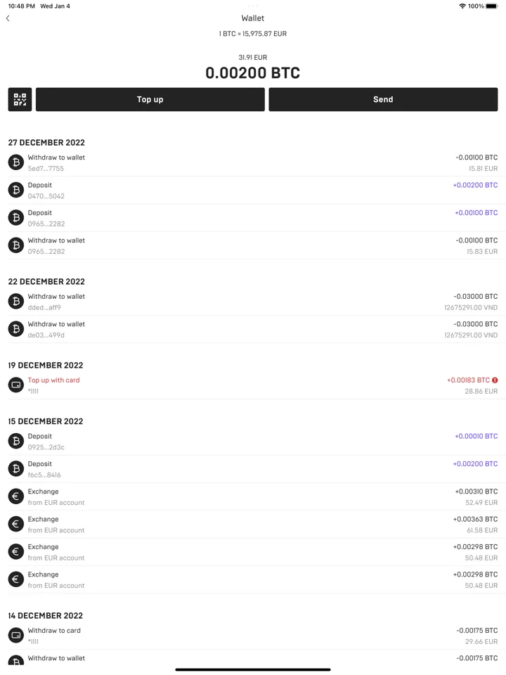 Mercuryo Bitcoin Cryptowallet 软件截图