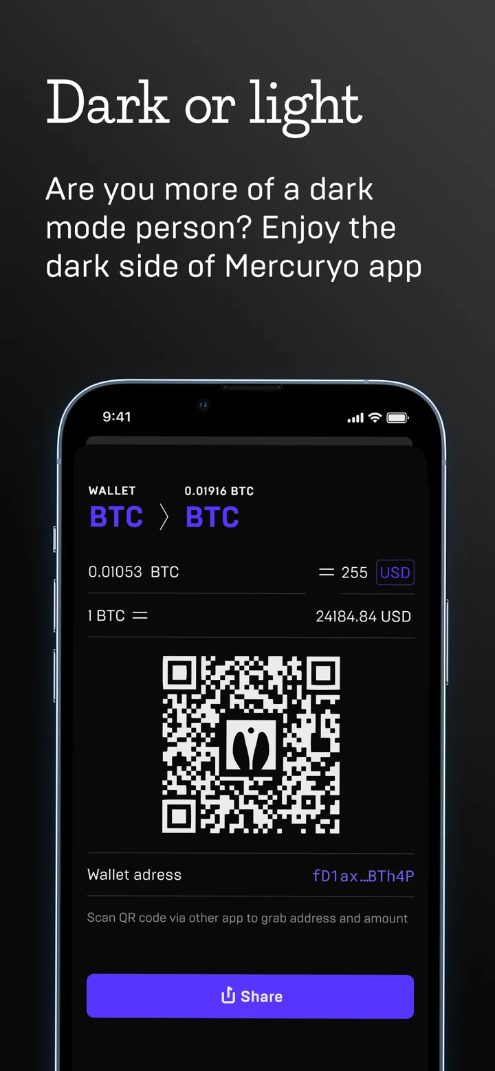 Mercuryo Bitcoin Cryptowallet 软件截图