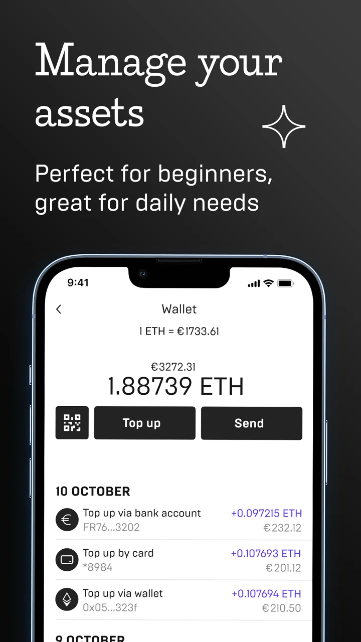 Mercuryo Bitcoin Cryptowallet 软件截图