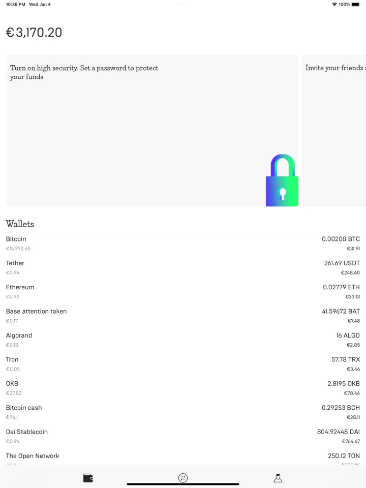 Mercuryo Bitcoin Cryptowallet 软件截图