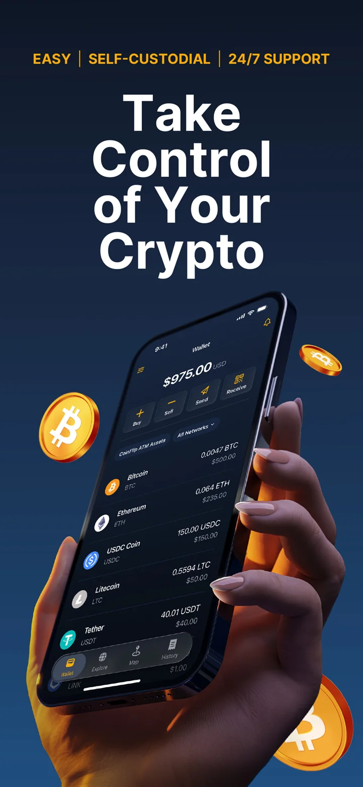 CoinFlip Crypto Wallet 软件截图