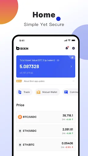 Bixin - Virtual Assets Trading 软件截图