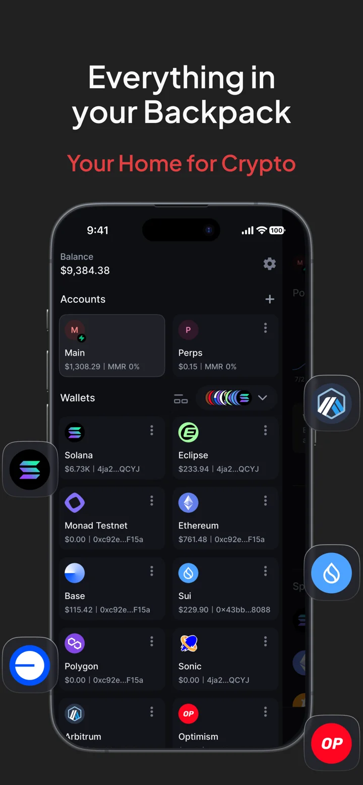 Backpack: Buy SOL, BTC, Crypto 软件截图