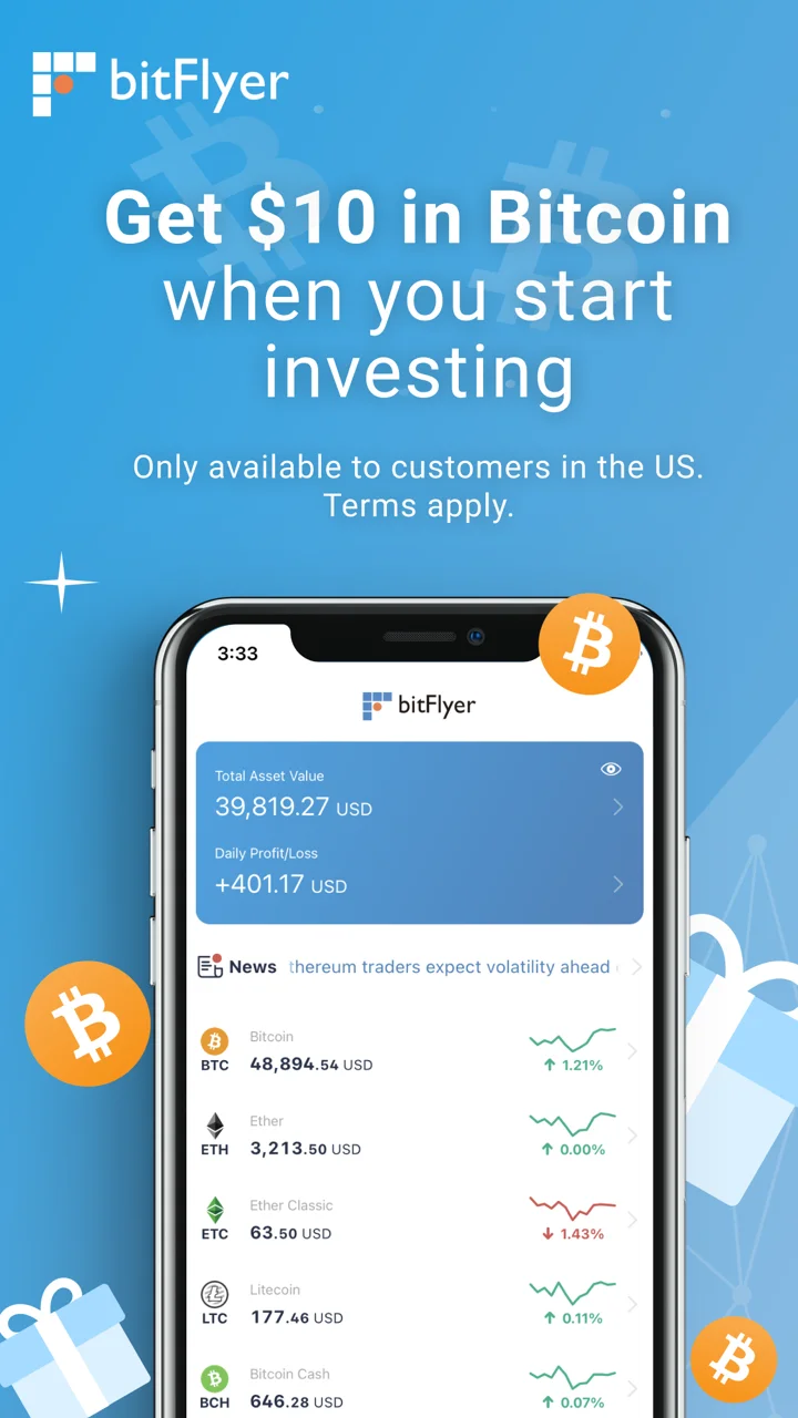 bitFlyer Crypto Exchange 软件截图