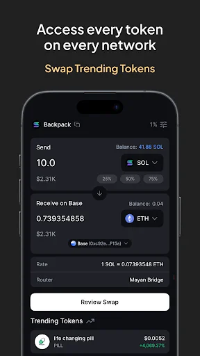 Backpack: Buy SOL, BTC, Crypto 软件截图