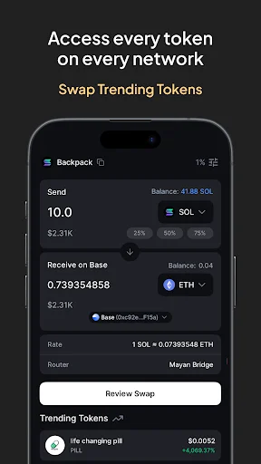 Backpack: Buy SOL, BTC, Crypto 软件截图
