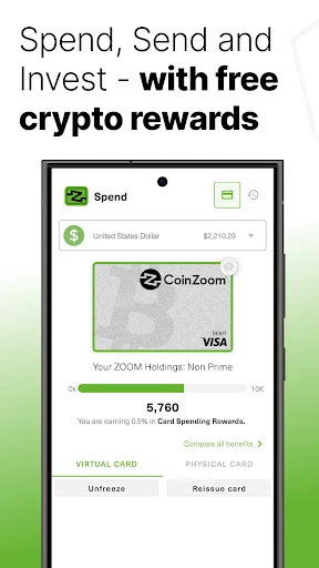 CoinZoom Buy, Spend, Send BTC 软件截图