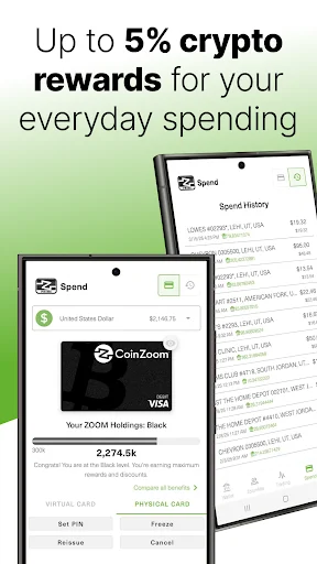 CoinZoom Buy, Spend, Send BTC 软件截图