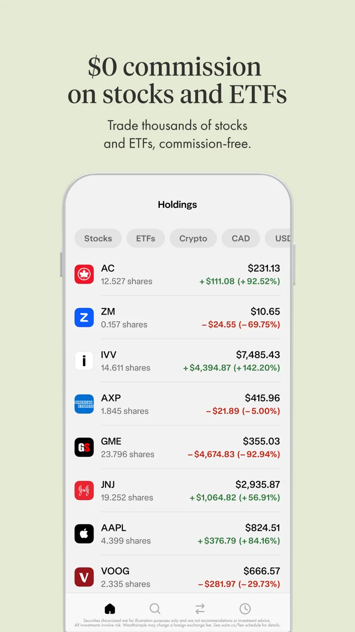 Wealthsimple 软件截图
