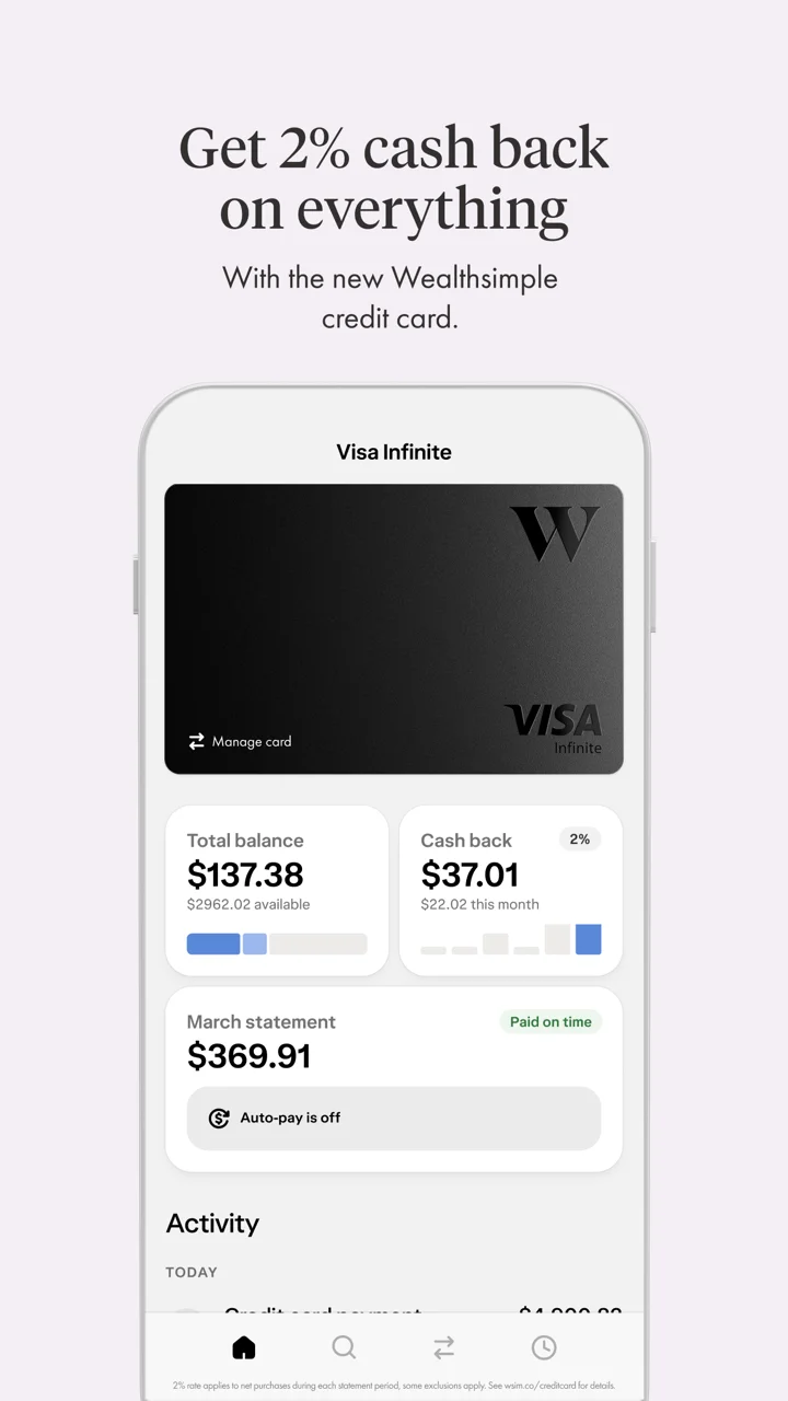 Wealthsimple 软件截图