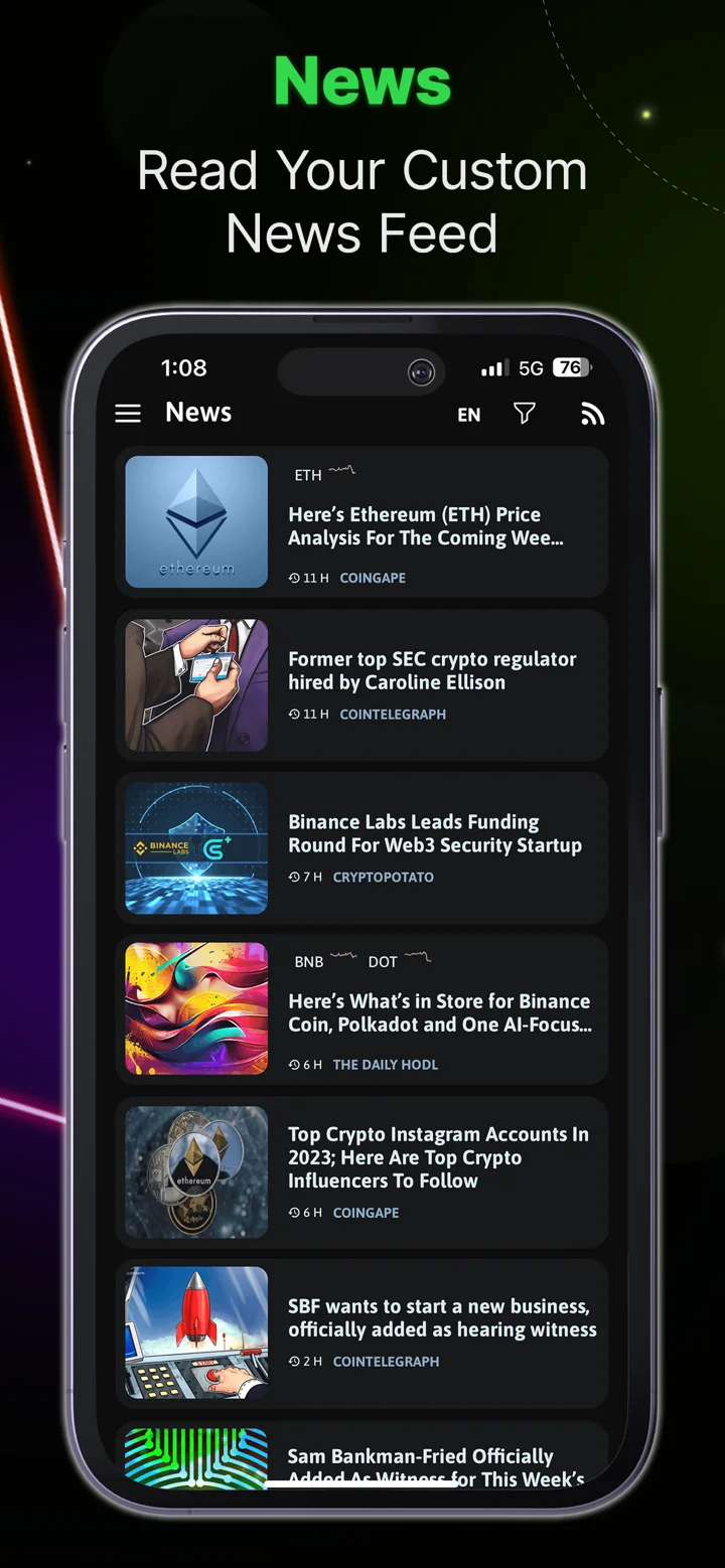 The Crypto App: News & Alerts 软件截图