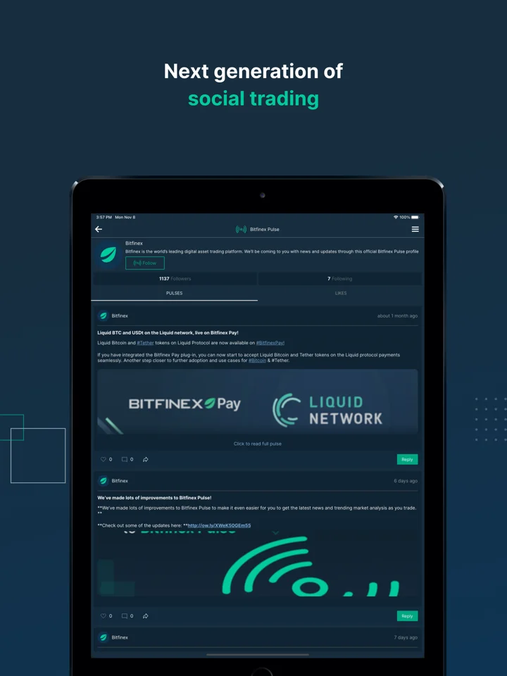 Bitfinex: Trade Digital Assets 软件截图