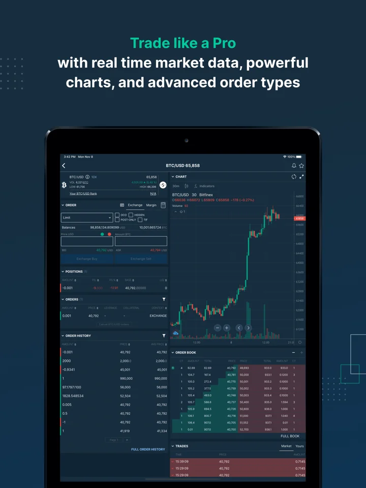 Bitfinex: Trade Digital Assets 软件截图