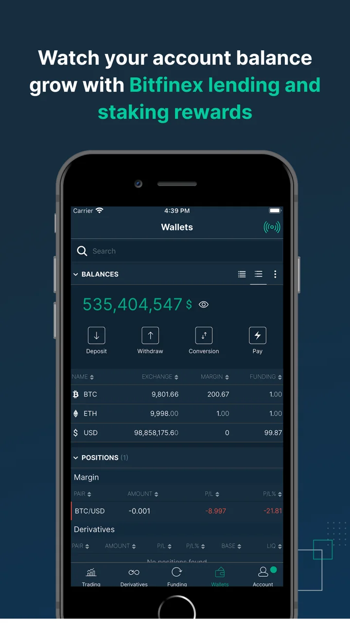 Bitfinex: Trade Digital Assets 软件截图