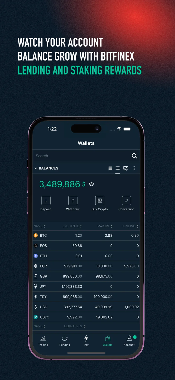 Bitfinex: Trade Digital Assets 软件截图