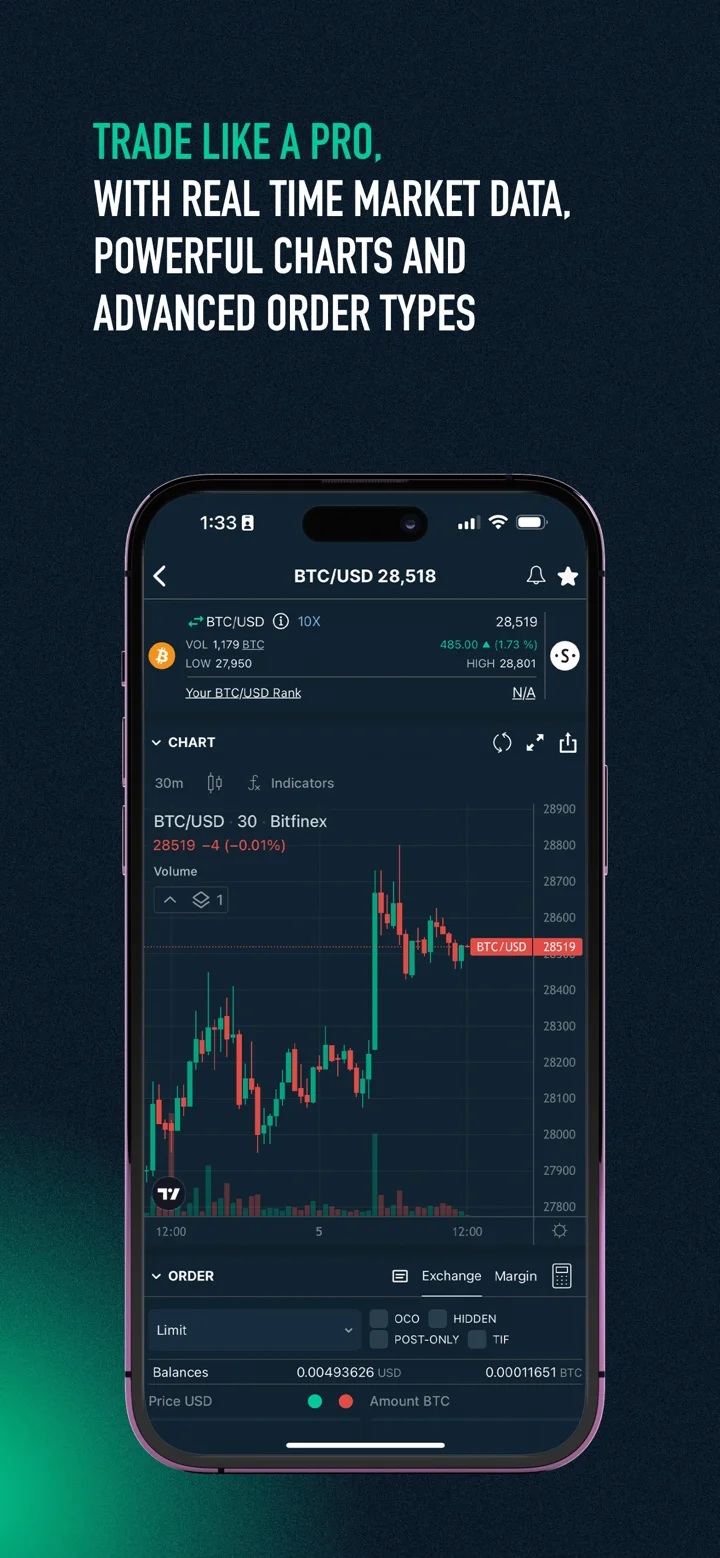 Bitfinex: Trade Digital Assets 软件截图