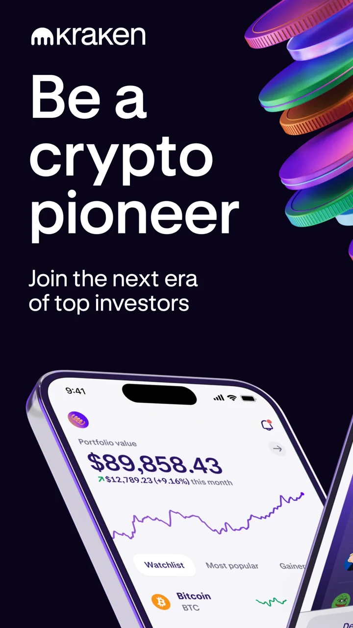 Kraken: Buy Crypto & Stocks 软件截图
