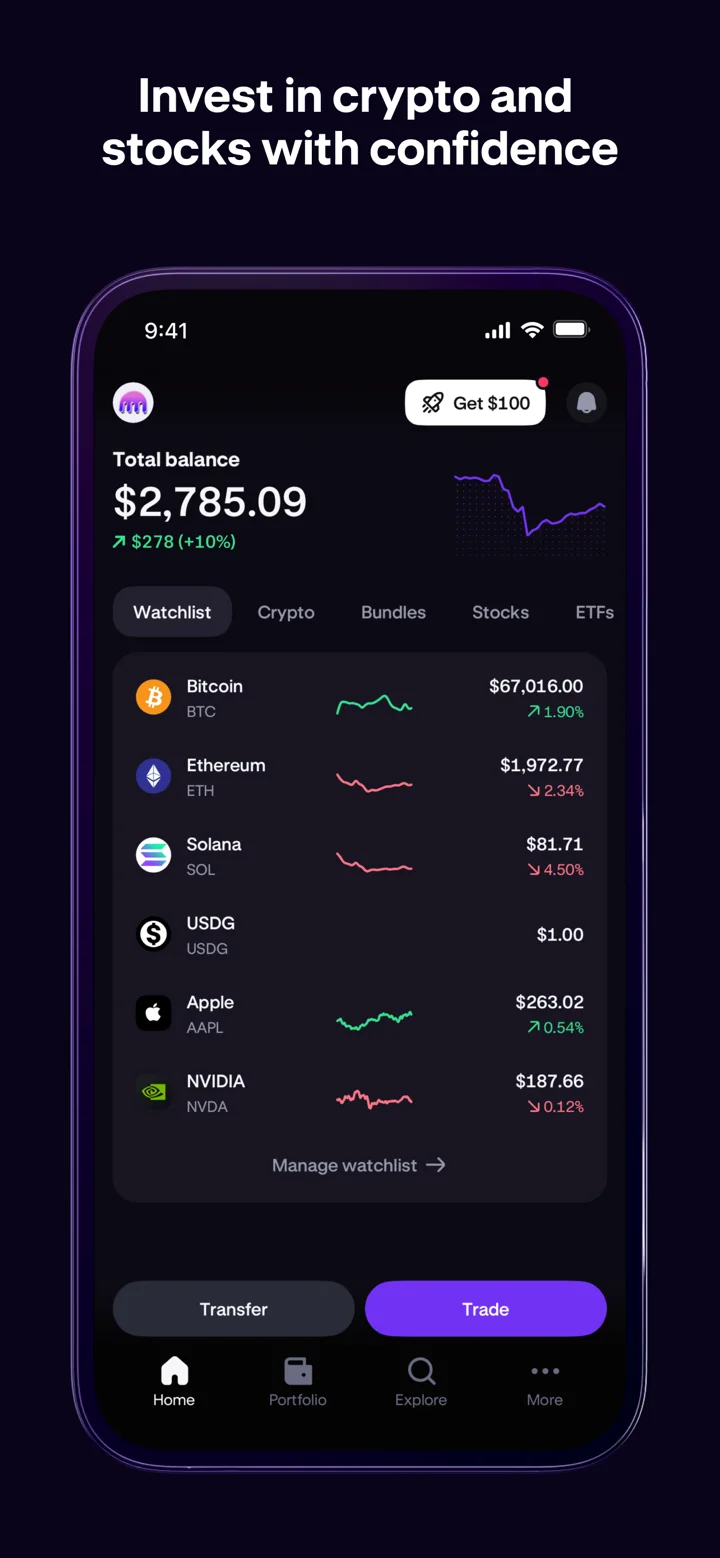 Kraken: Buy Crypto & Stocks 软件截图