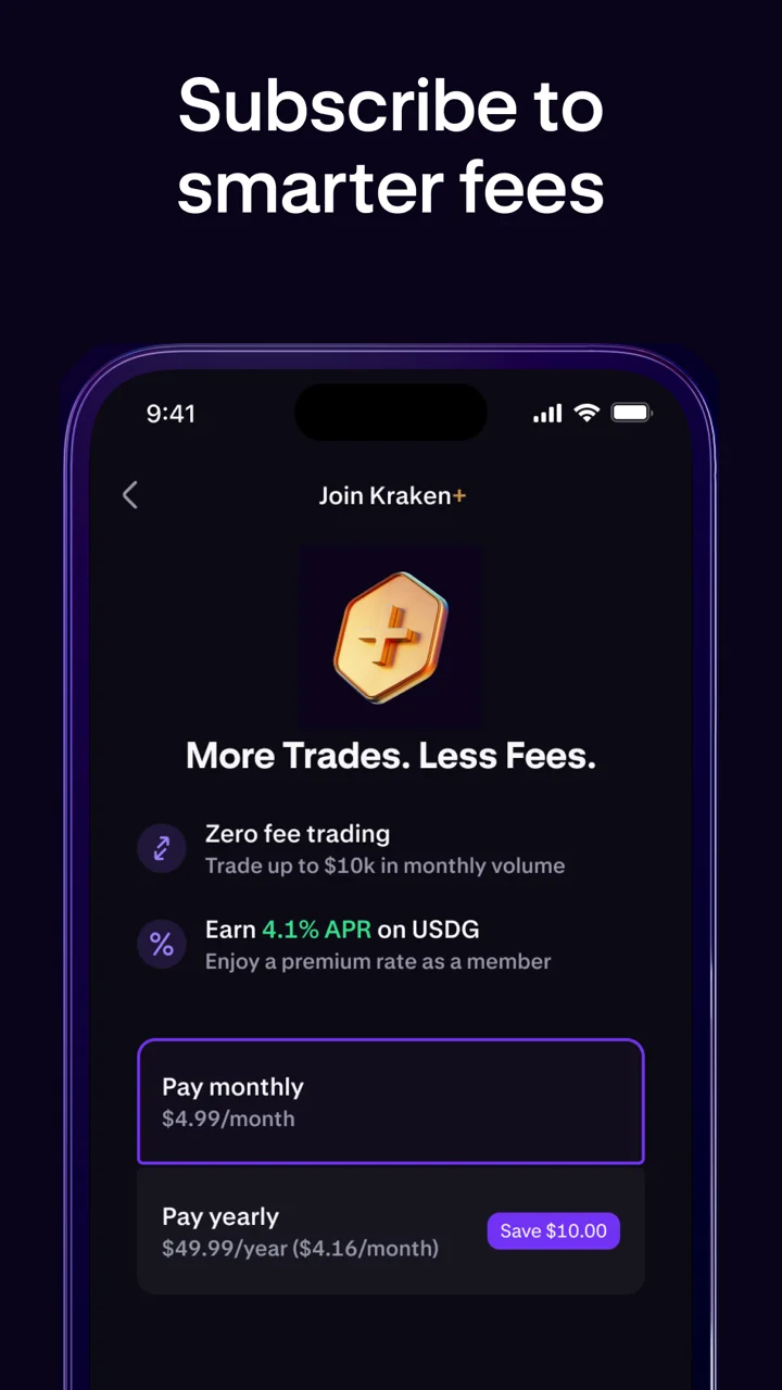 Kraken: Buy Crypto & Stocks 软件截图