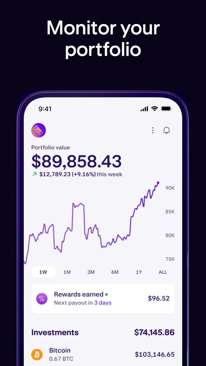 Kraken: Buy Crypto & Stocks 软件截图
