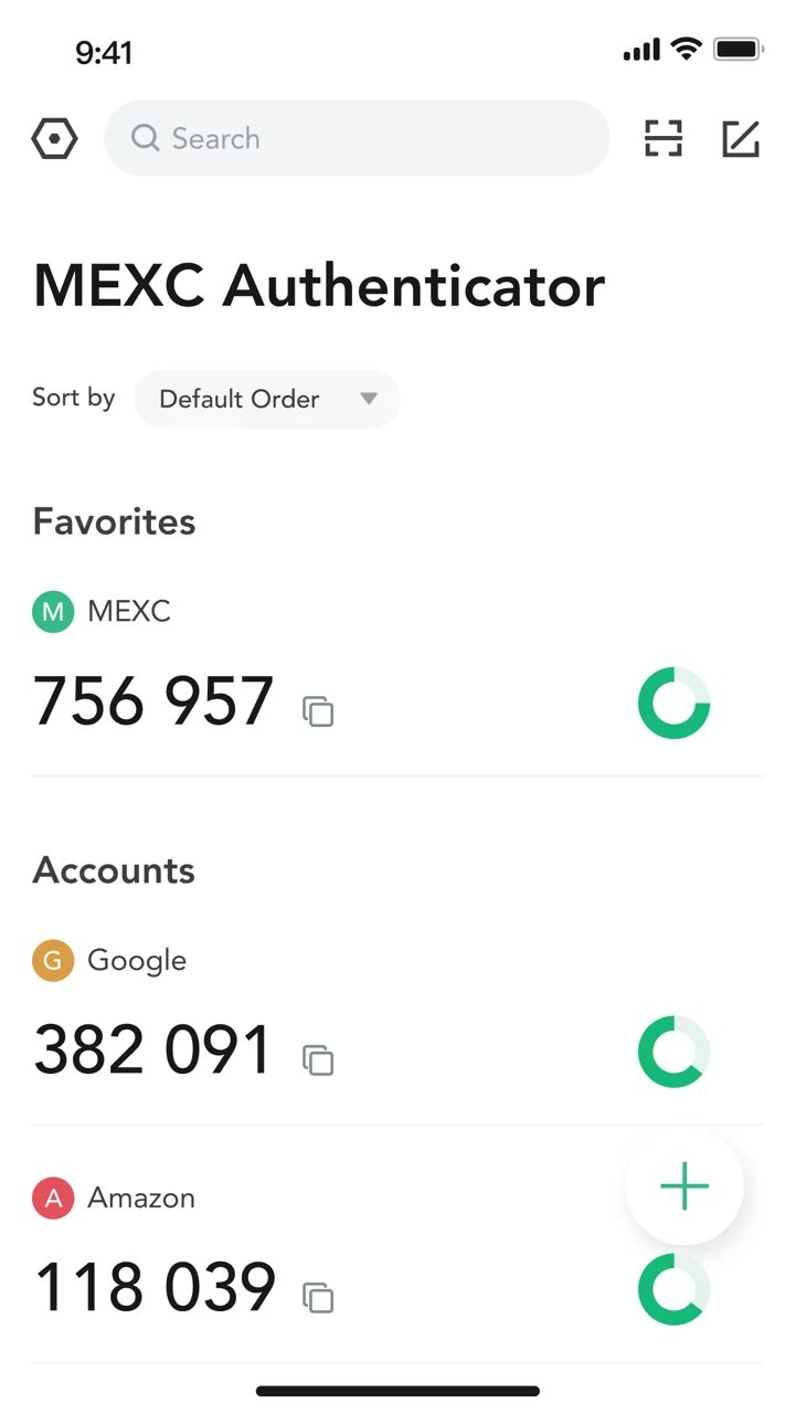 MEXC Authenticator 软件截图
