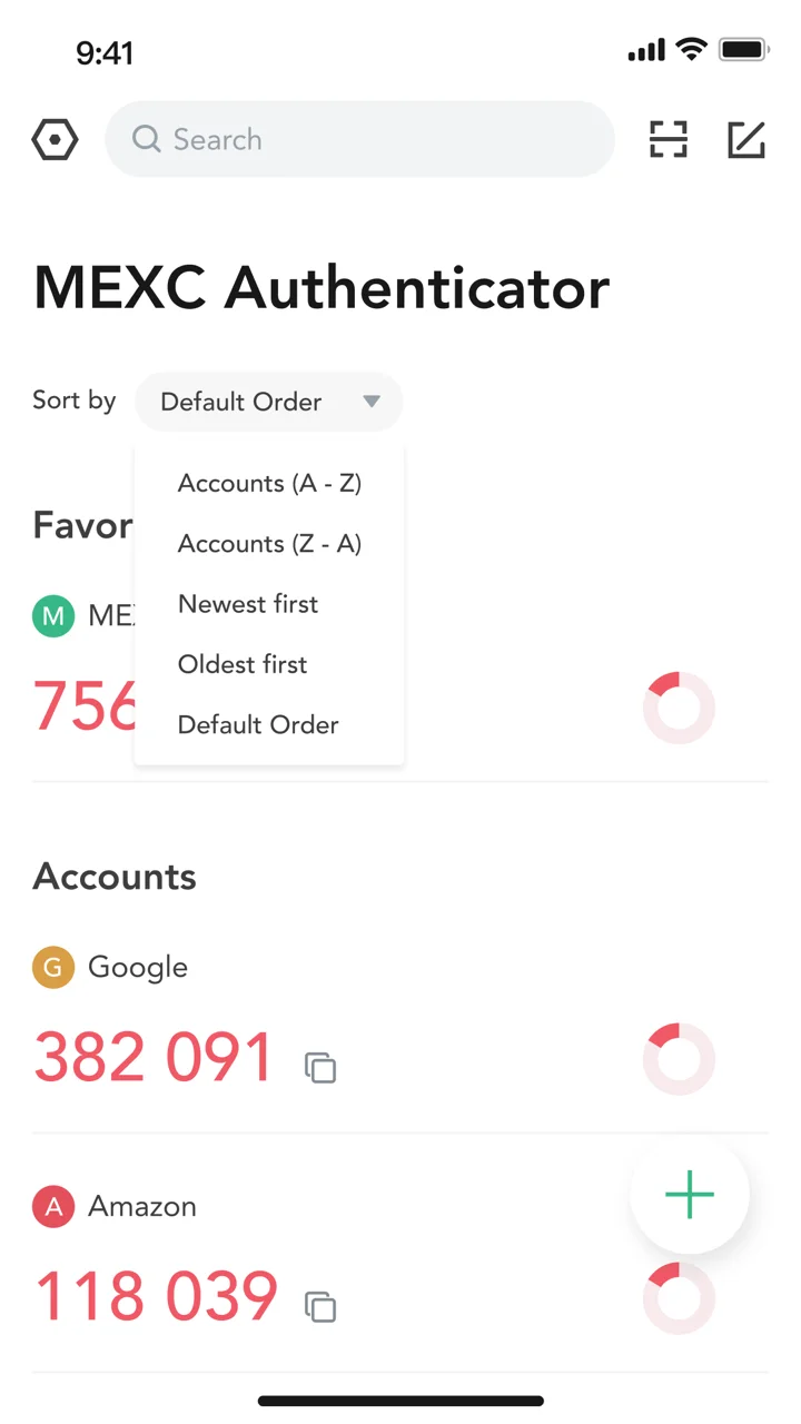 MEXC Authenticator 软件截图