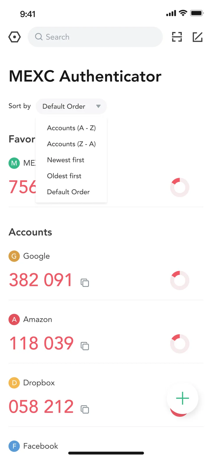 MEXC Authenticator 软件截图