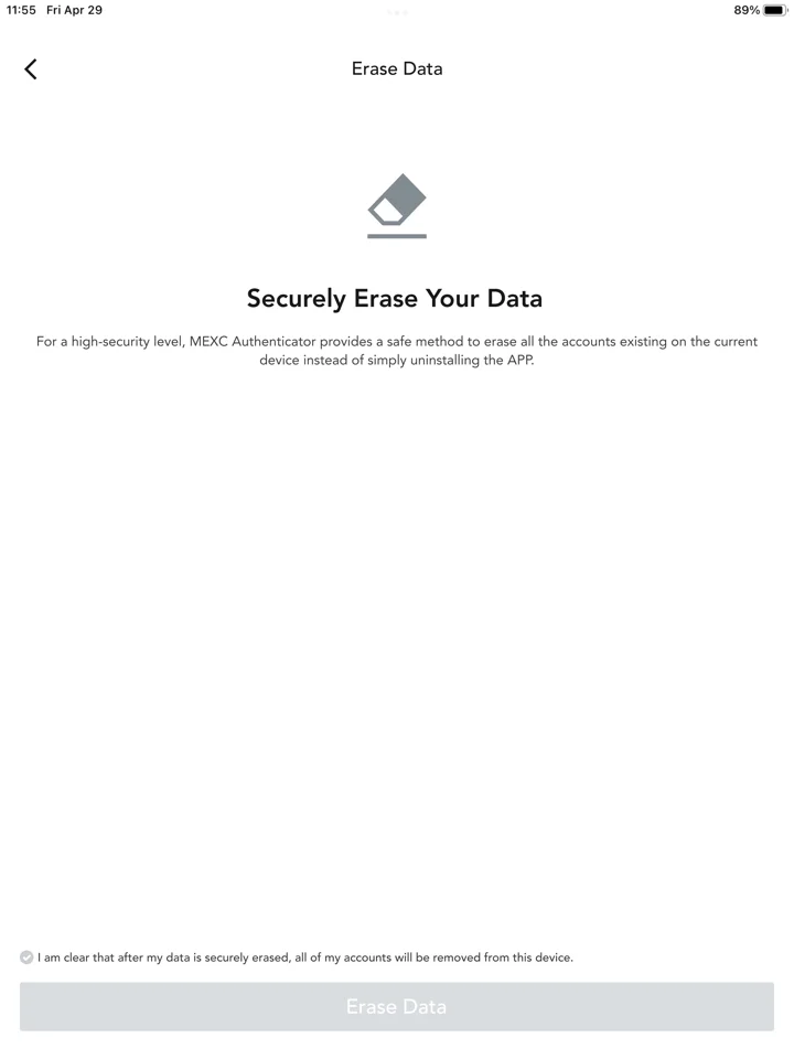 MEXC Authenticator 软件截图