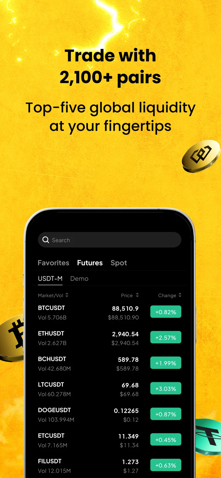 WEEX - Buy Bitcoin & Crypto 软件截图