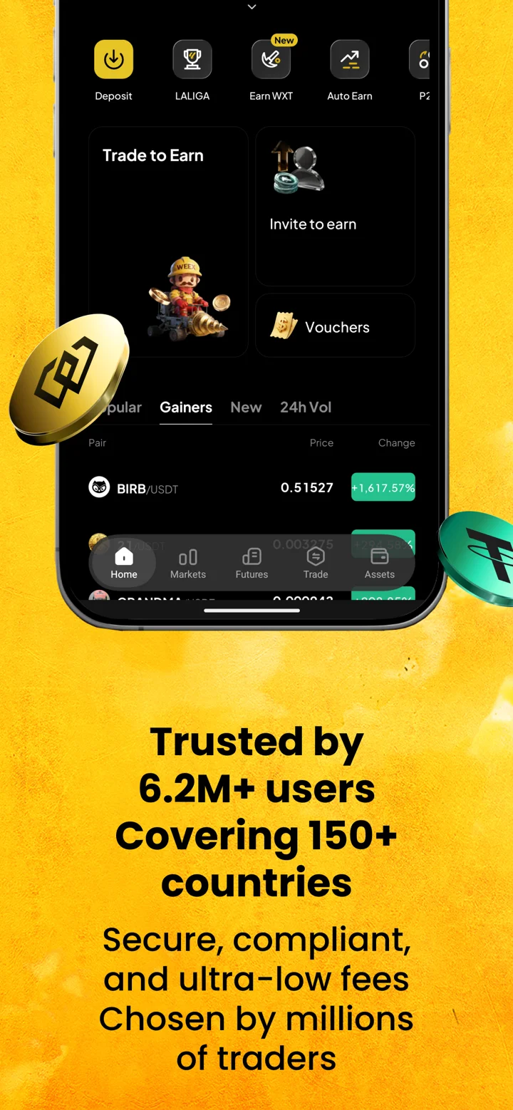 WEEX - Buy Bitcoin & Crypto 软件截图