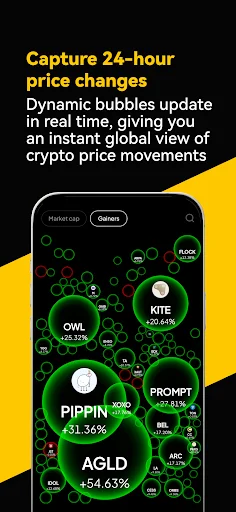 WEEX Bubbles: Track BTC Price 软件截图
