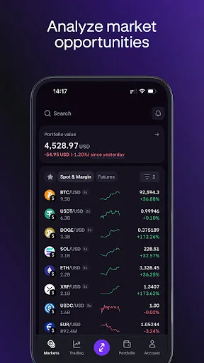 Kraken Pro: Crypto & Stocks 软件截图