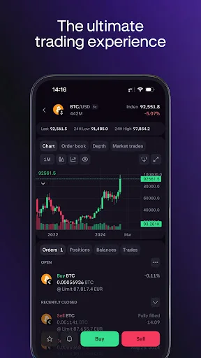Kraken Pro: Crypto & Stocks 软件截图