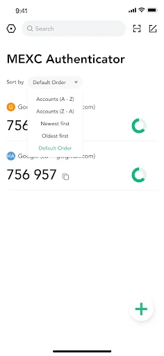 MEXC Authenticator 软件截图