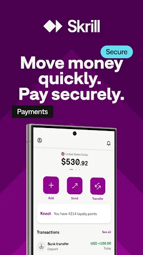 Skrill - Fast, secure payments 软件截图