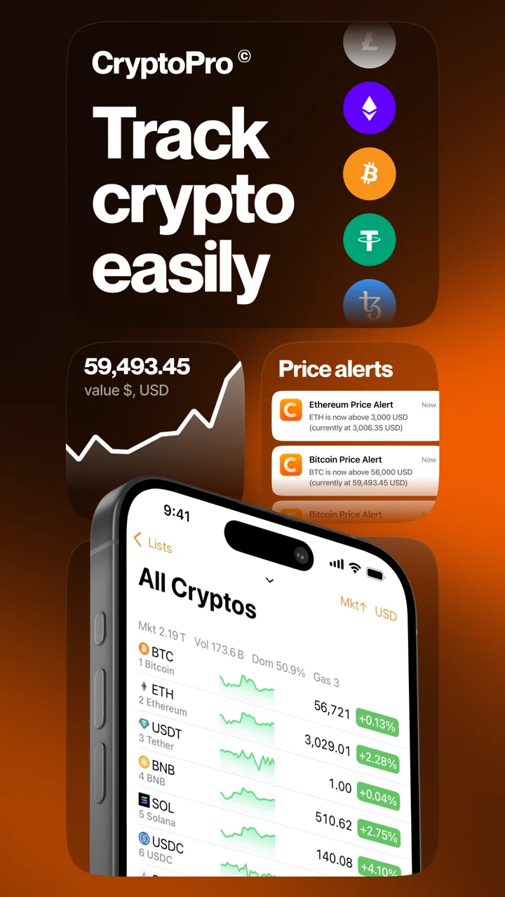 Crypto Pro - Live Coin Tracker 软件截图