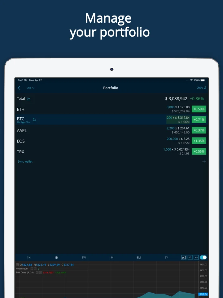 HODL Real-Time Crypto Tracker 软件截图
