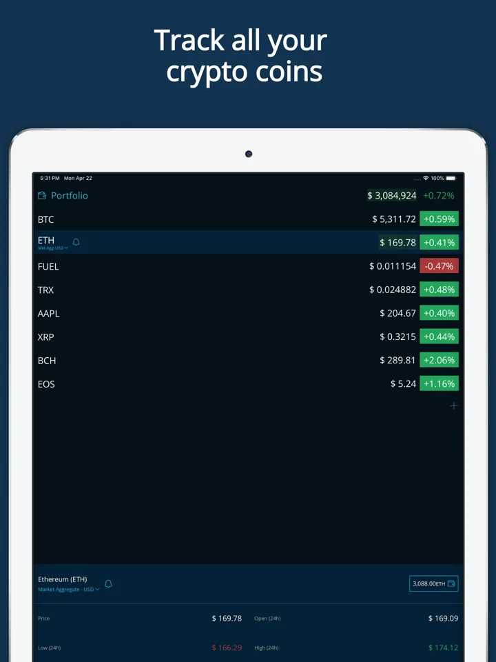 HODL Real-Time Crypto Tracker 软件截图