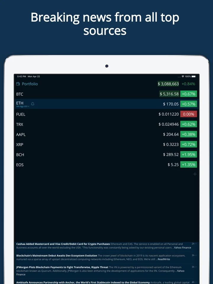 HODL Real-Time Crypto Tracker 软件截图