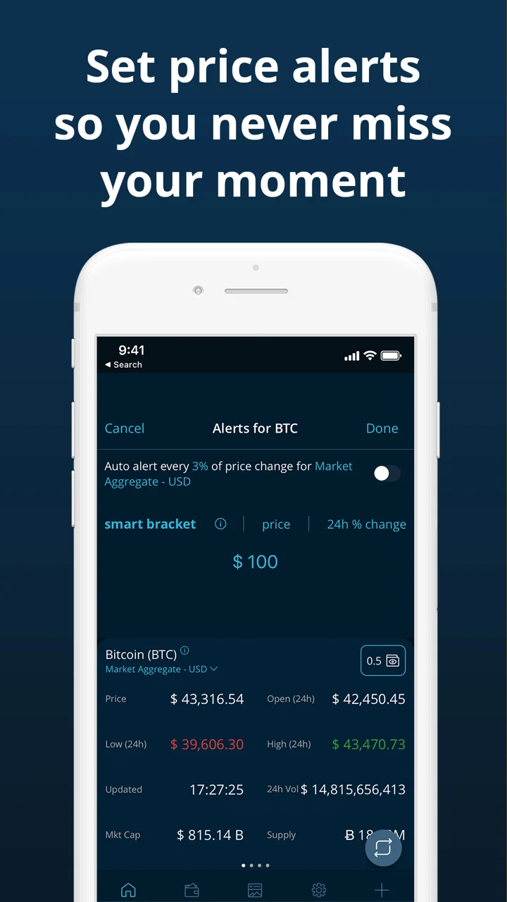 HODL Real-Time Crypto Tracker 软件截图